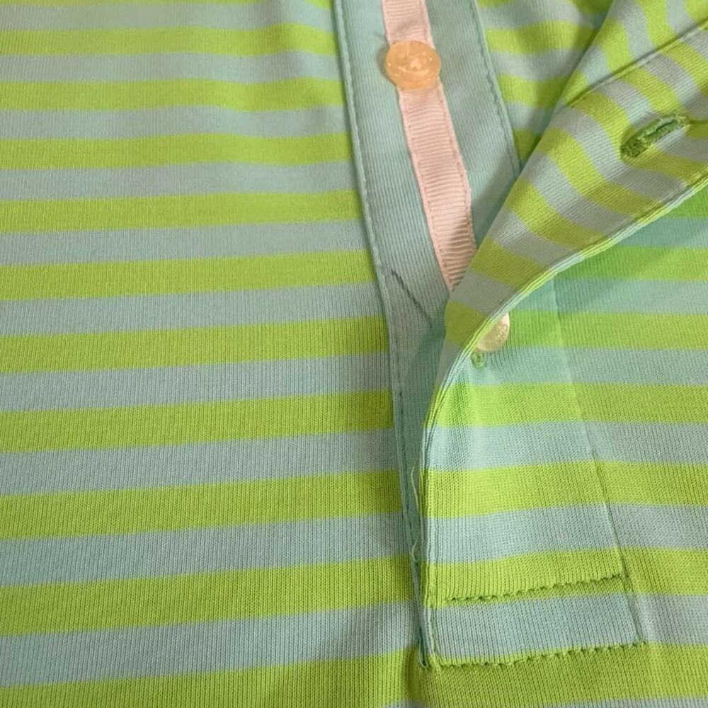 Chaps Golf Stay-Dry Polo Shirt Men Sz XL Green Striped Stretch Performance - Picture 15 of 16